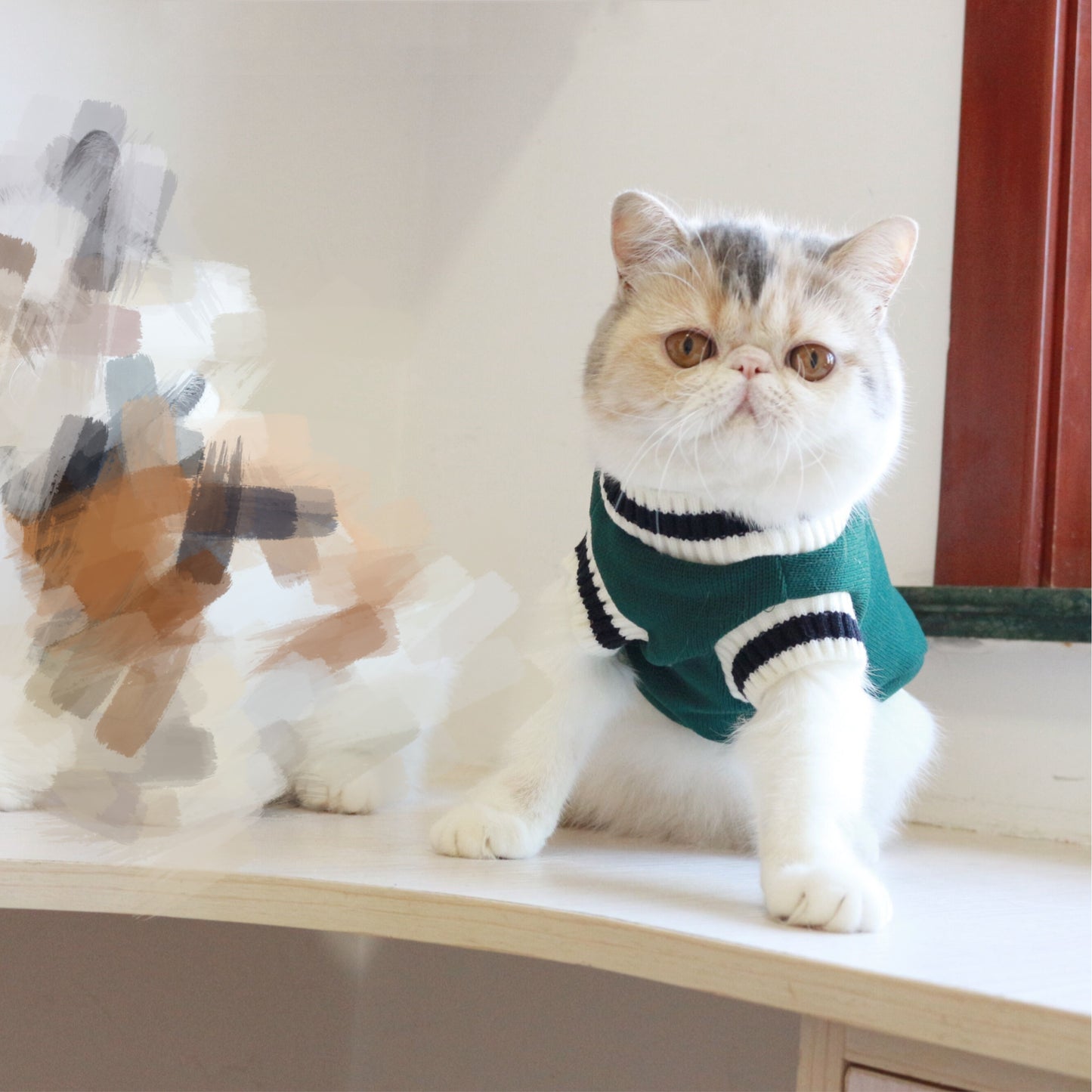 Boarding School Cat Sweater Vest