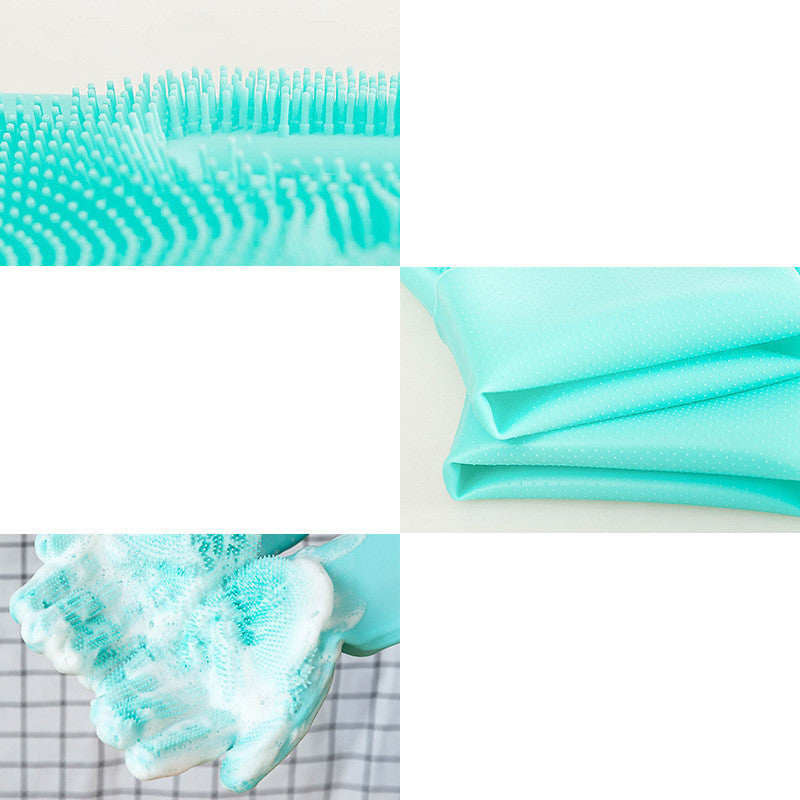 Soft Silicone Brush Bathing Gloves