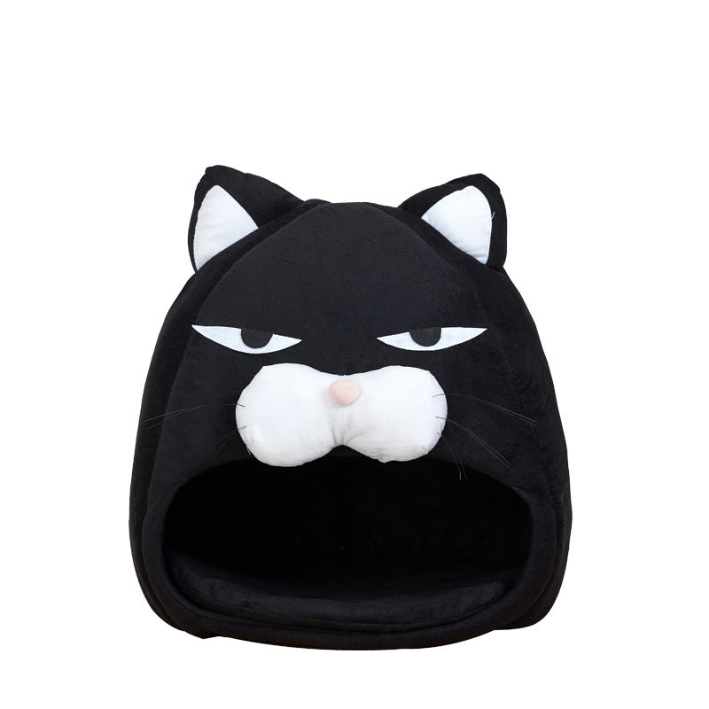 Moody Black Cat Bed