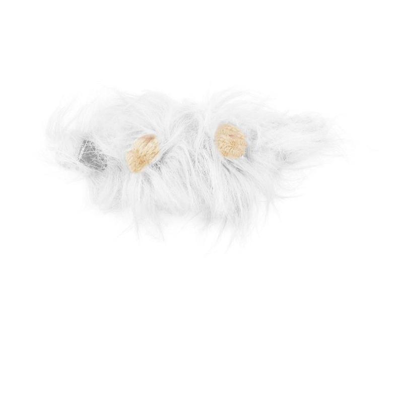Fuzzy Lion Hair & Ears Head Cap