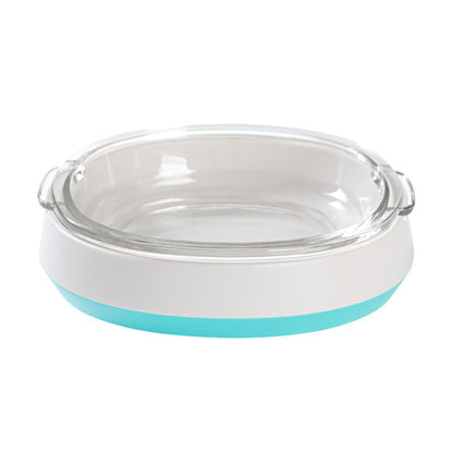 Transparent Dome Cat Bowl Set