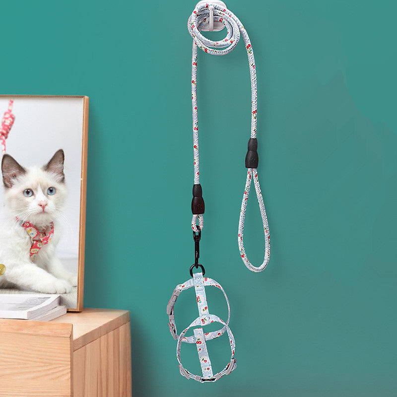 Floral Chest Harness & Rope Leash