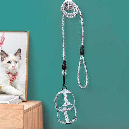 Floral Chest Harness & Rope Leash