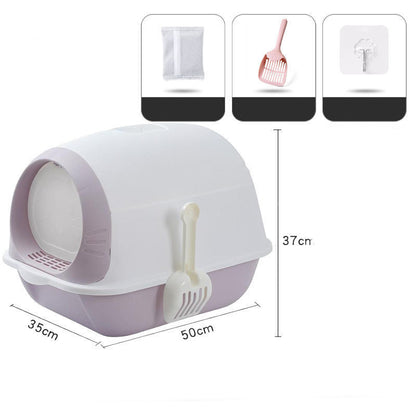 Enclosed Litter Box with Flip Cover