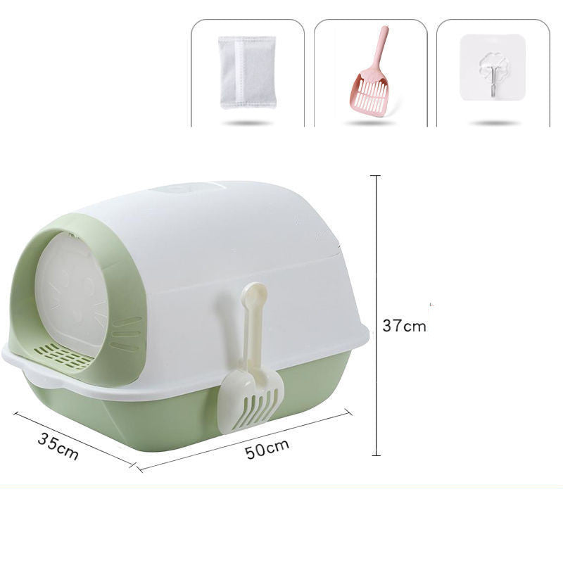 Enclosed Litter Box with Flip Cover