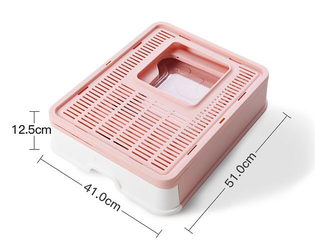 Fully Enclosed Cube-Shaped Litter Box