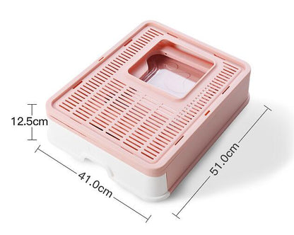 Fully Enclosed Cube-Shaped Litter Box
