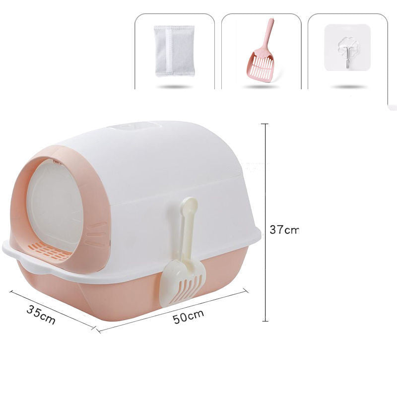Enclosed Litter Box with Flip Cover