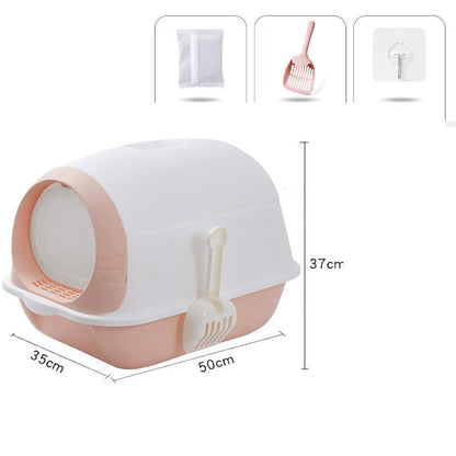 Enclosed Litter Box with Flip Cover