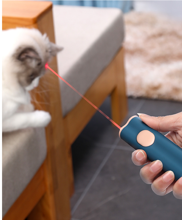 Feather Teasing Cat Toy w/ Laser