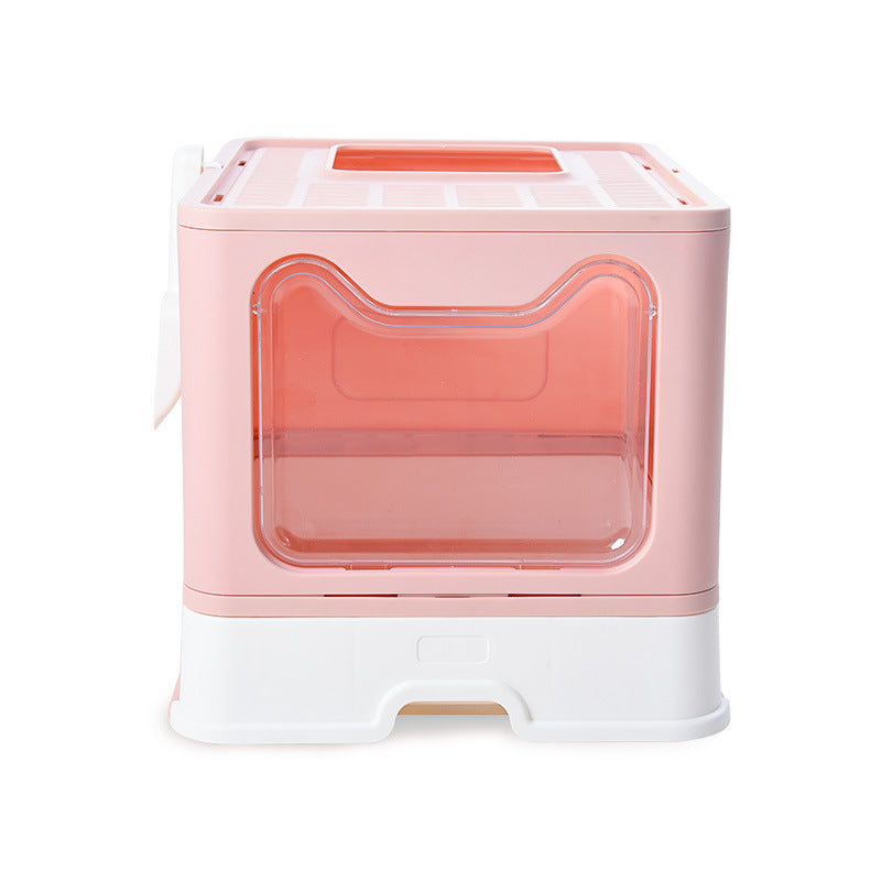 Fully Enclosed Cube-Shaped Litter Box