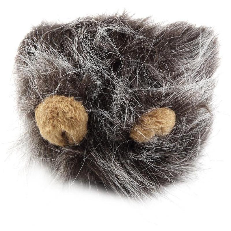 Fuzzy Lion Hair & Ears Head Cap