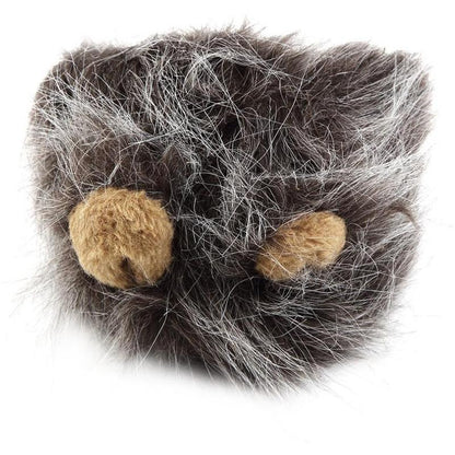 Fuzzy Lion Hair & Ears Head Cap