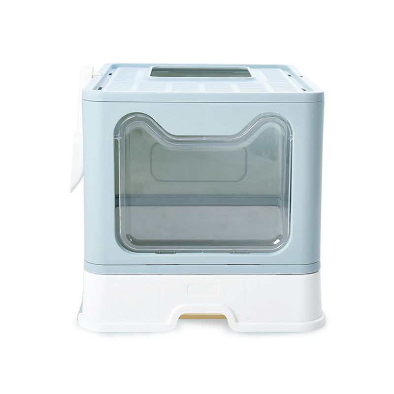 Fully Enclosed Cube-Shaped Litter Box