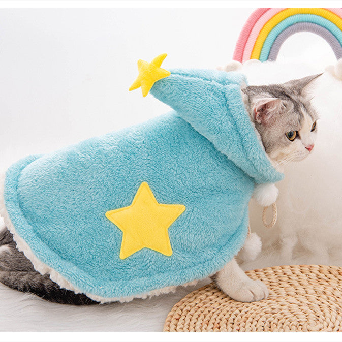Warm Star Night Cat Cloak