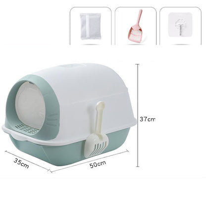 Enclosed Litter Box with Flip Cover