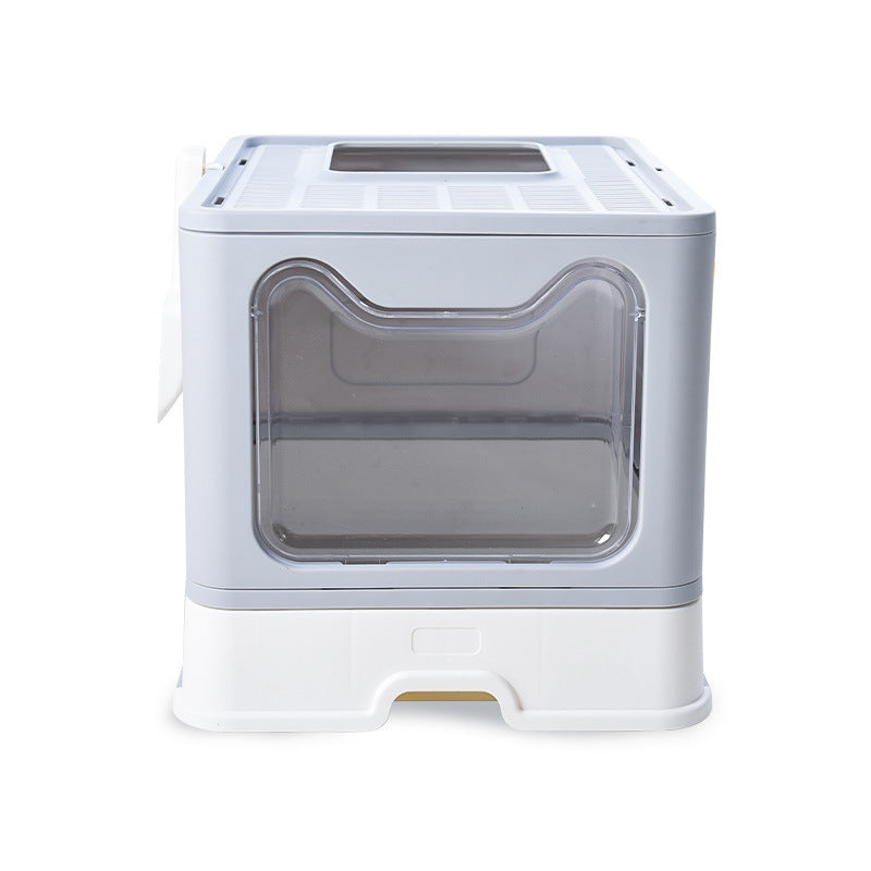 Fully Enclosed Cube-Shaped Litter Box